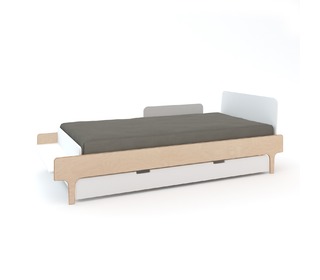 River Twin Bed White/Birch - Oeuf NYC